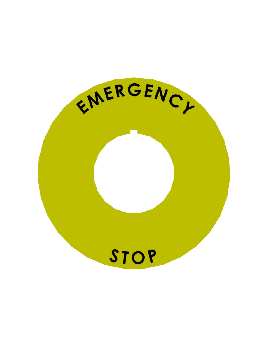 Emergency Stop Label - ES-22L