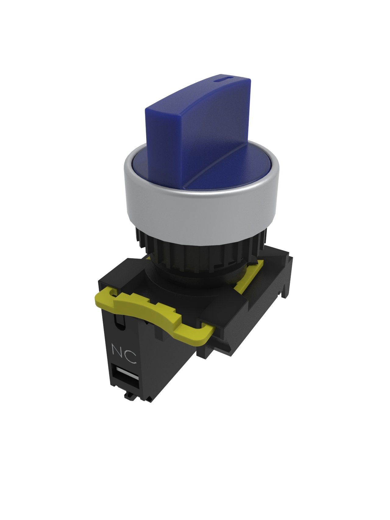 Rotary Selector Switch blue 22mm with light