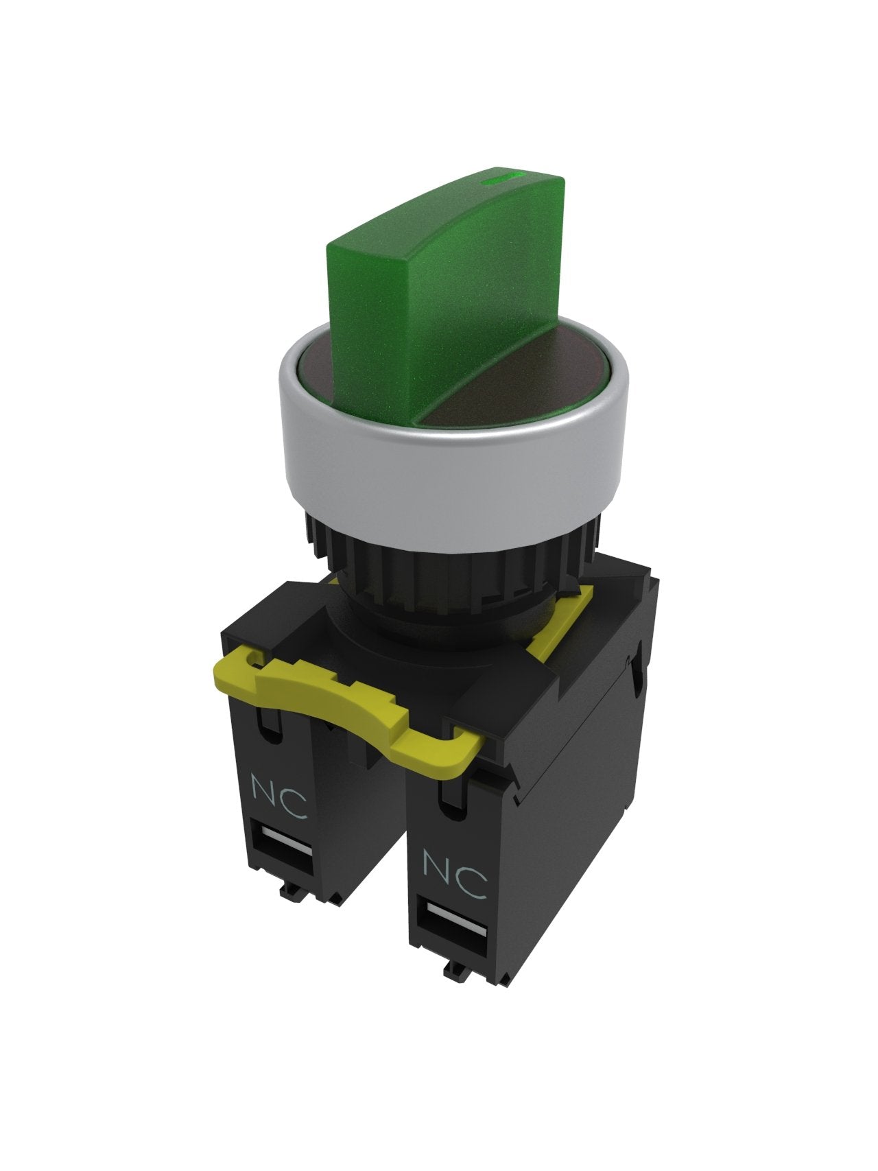 green switch with lighted knob