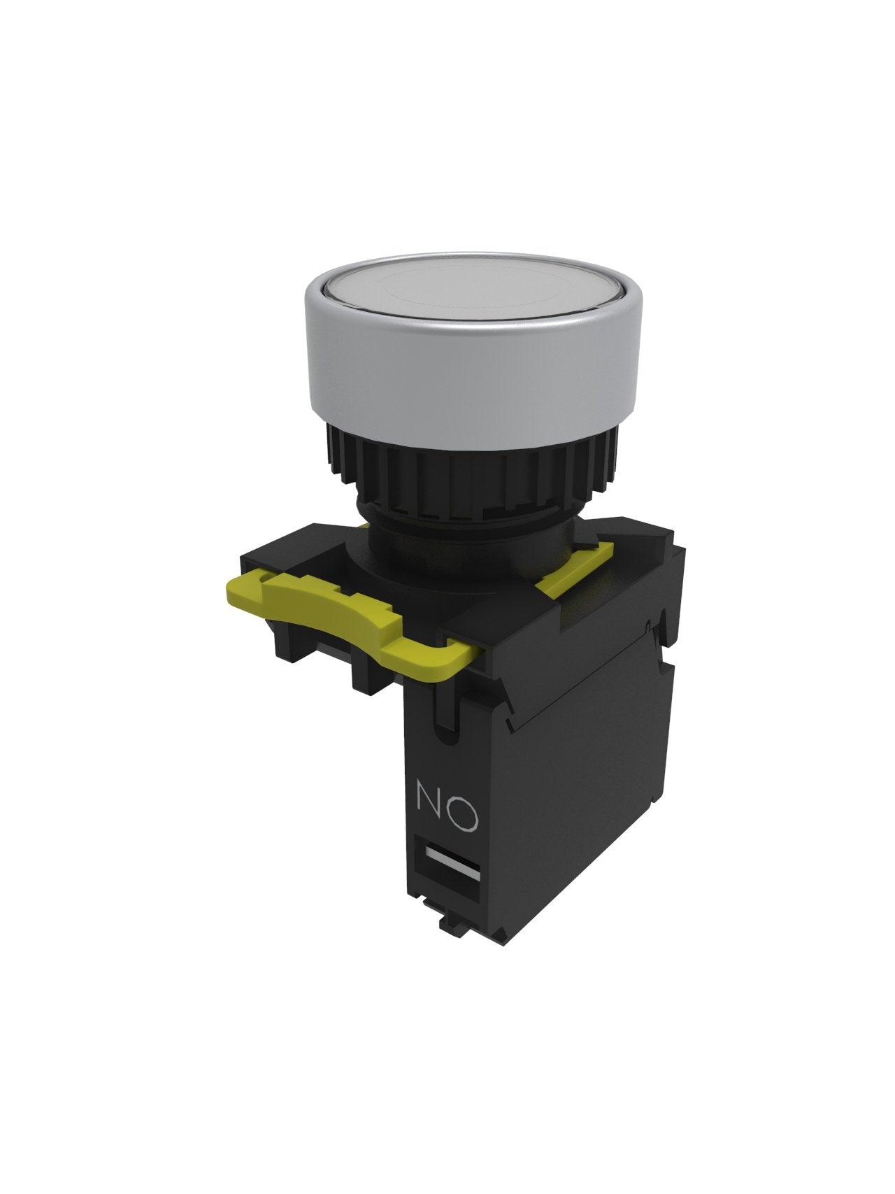 white 22mm latching push button switches