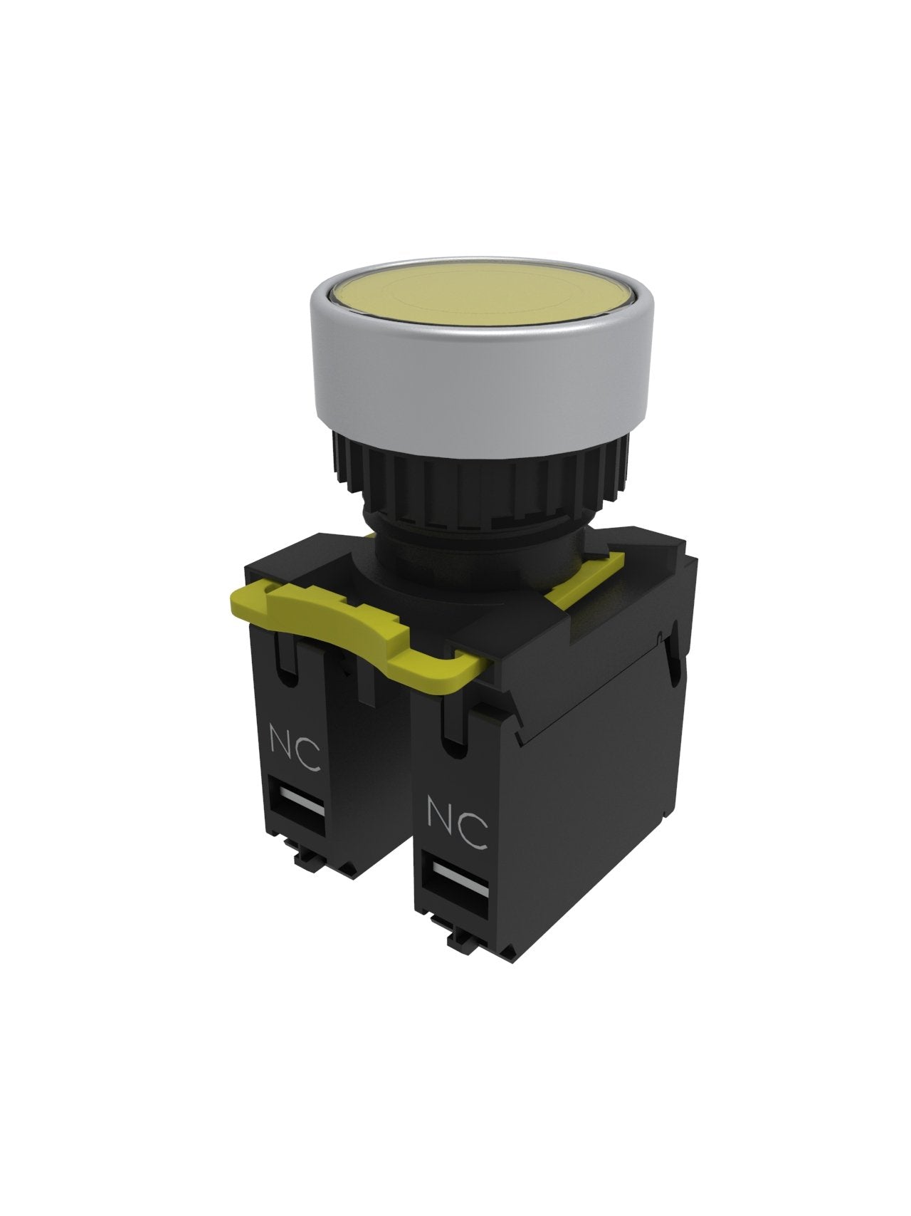 yellow Light 22mm Latching Push Button Switch