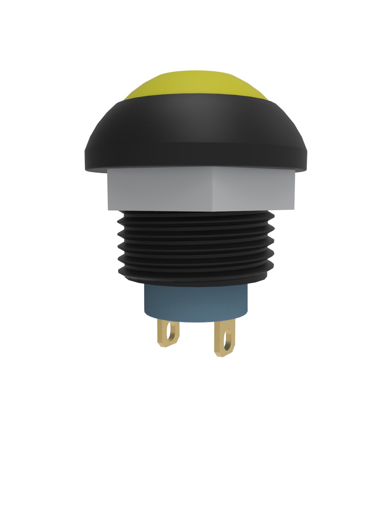 Yellow Push Button Switch - Momentary SW12M
