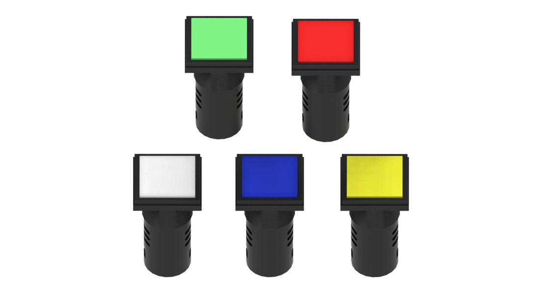 square indicator lights