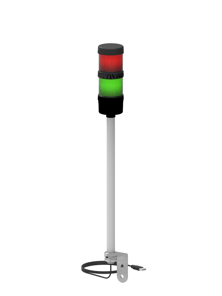 RED GREEN USB ANDON LIGHT WITH BRACKET