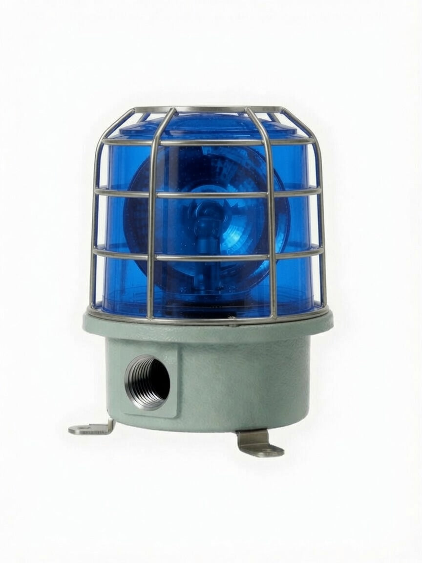 Stack-Light.com Blue / 24V DC / Yes Rotating Beacon Light for Heavy Equipment