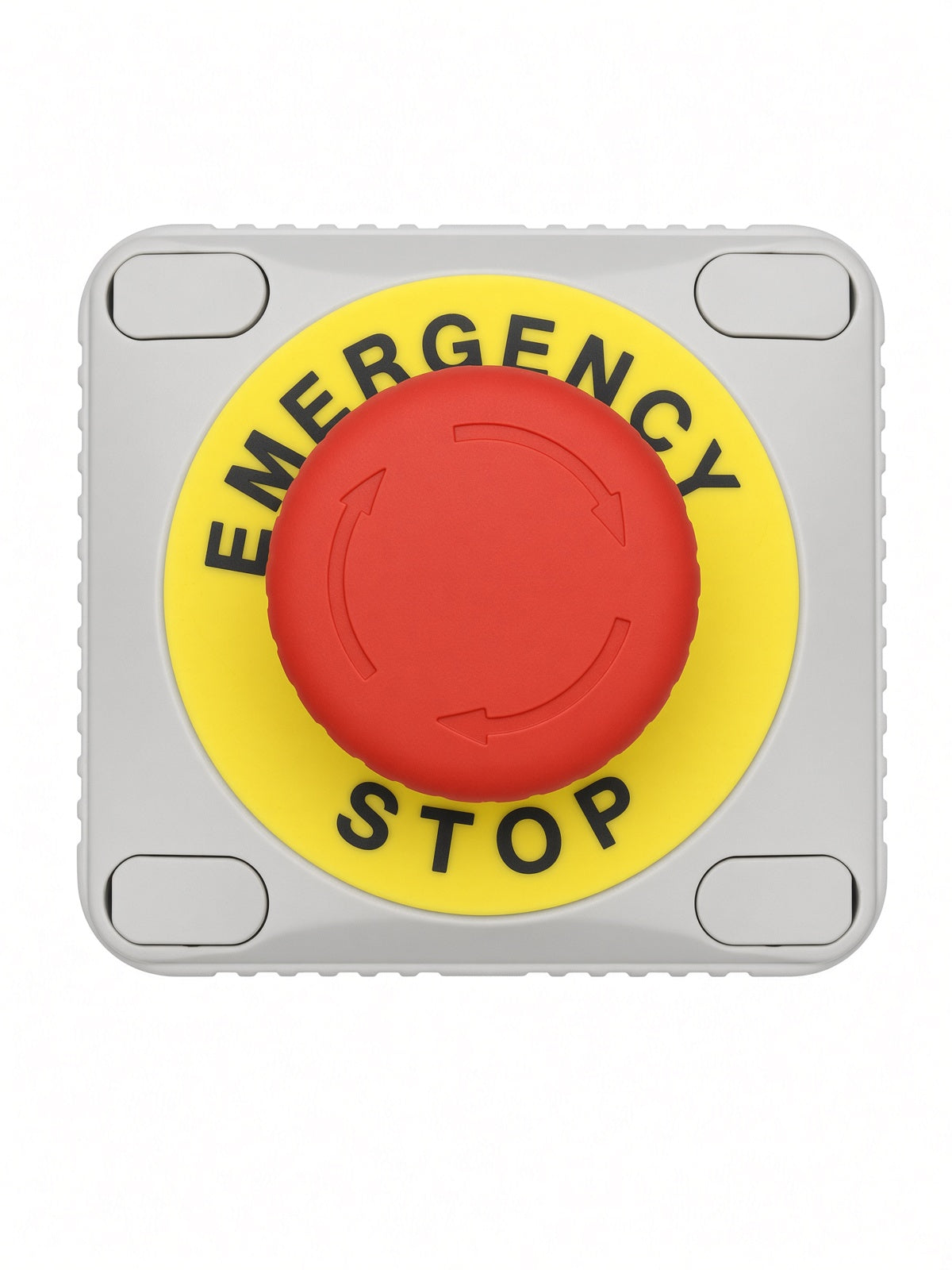 IP65 E-Stop with amber warning light illuminated