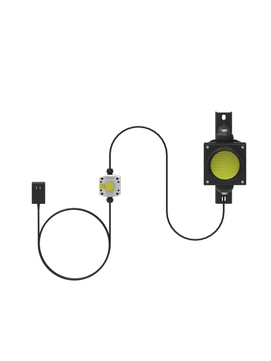Stack-Light.com Traffic Light Push Button / Yellow LED Signal Light - TL100-1-R