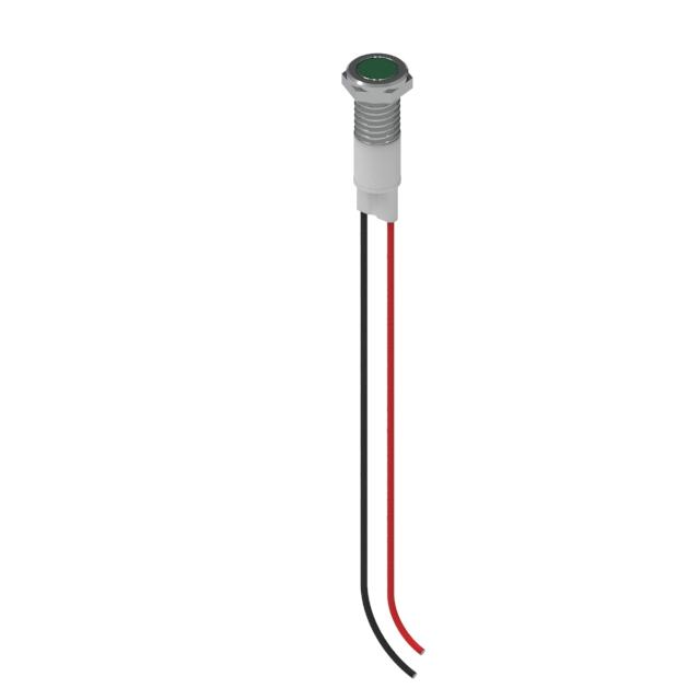 5/16" Green LED Dash Panel Indicator Light - 250V, For Boat Or Auto, 40602